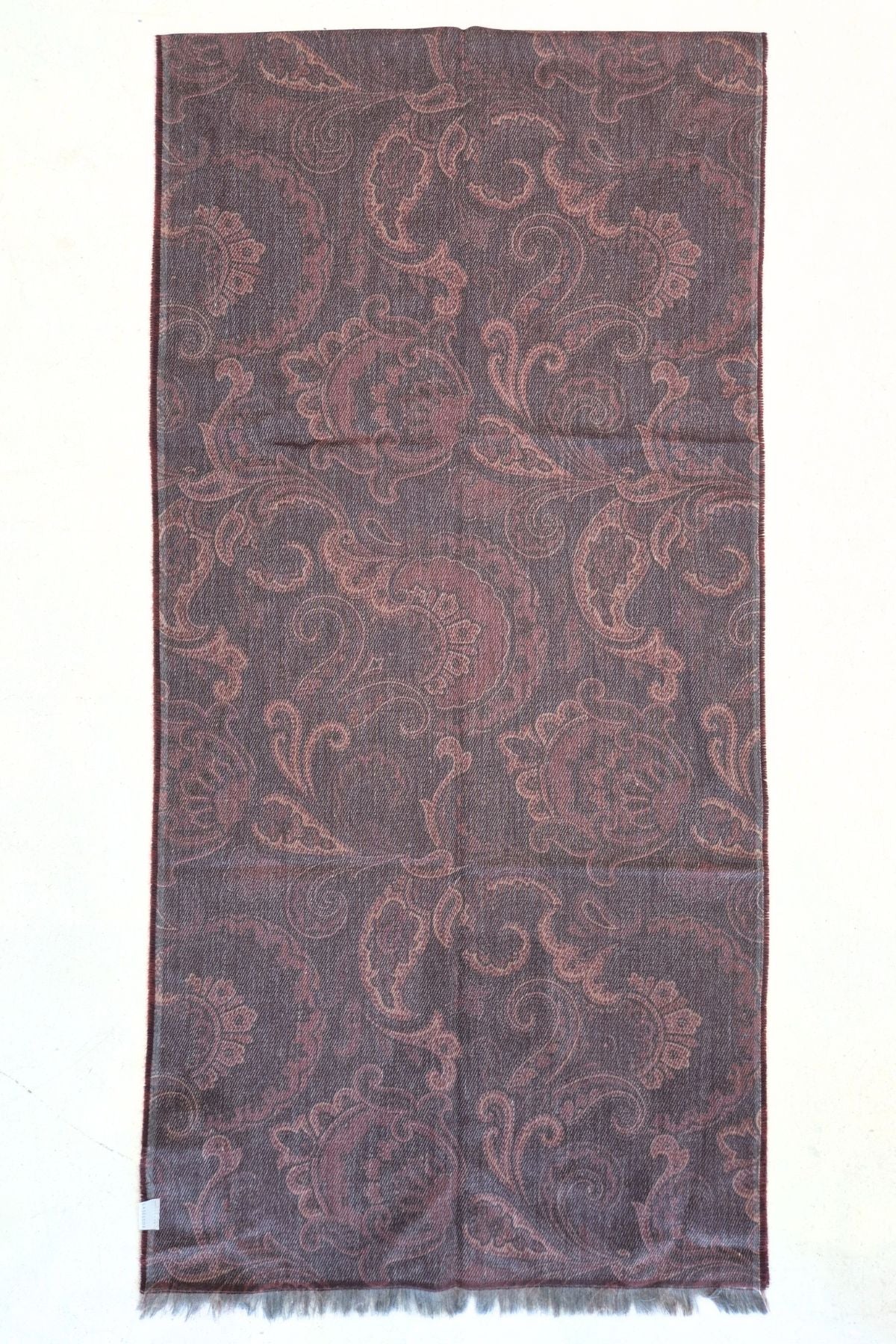 Miesten kaulaliinan tumma viininpunainen paisley kuosi