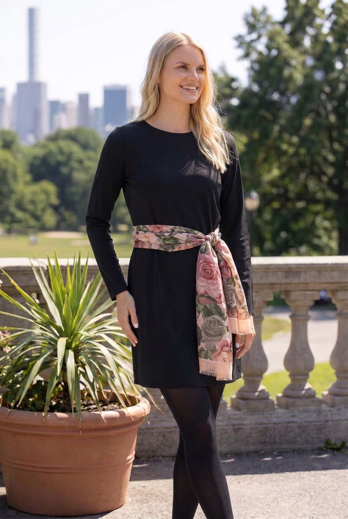 Debra -silkkipuuvillainen kaulahuivi