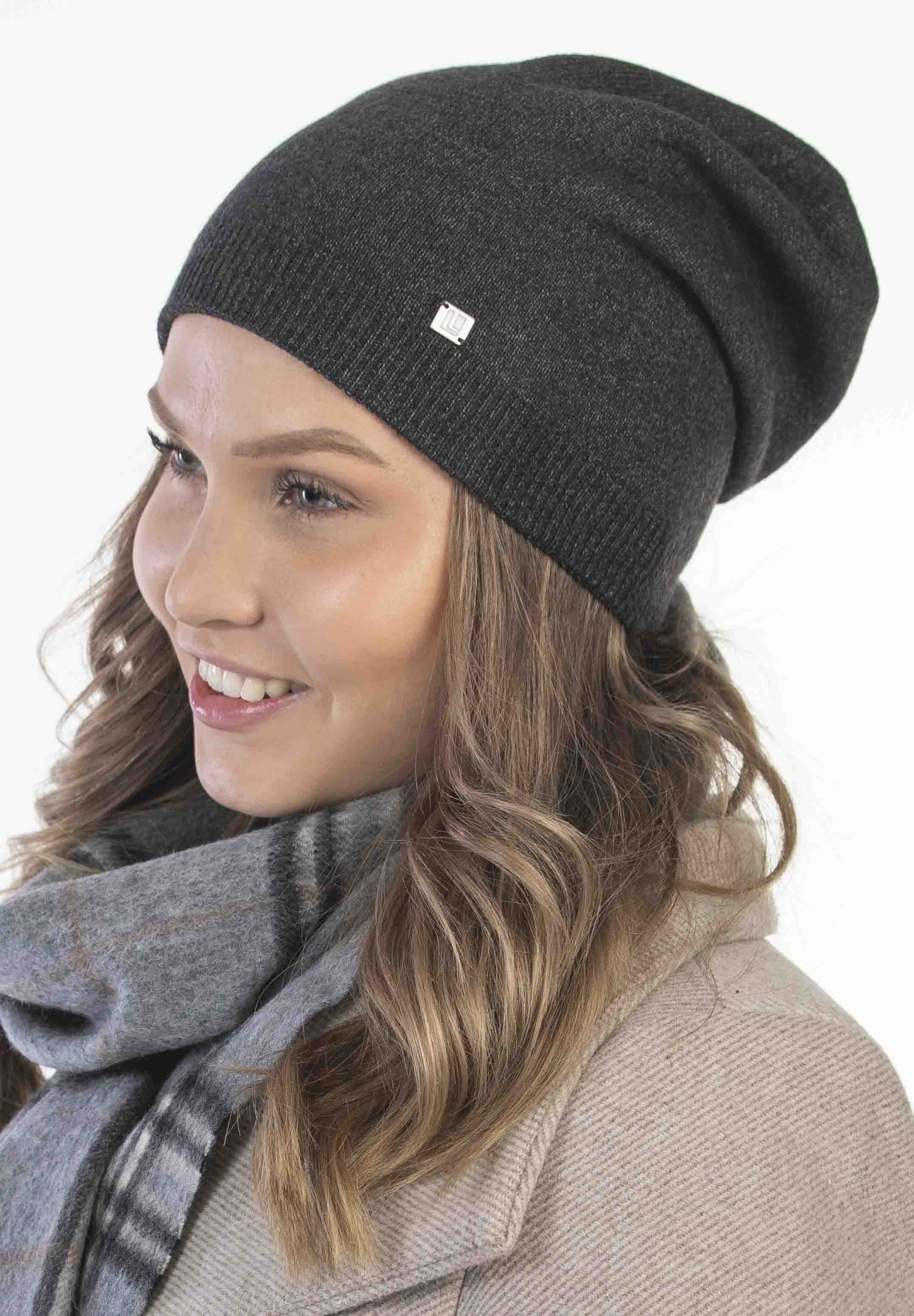 Enna beanie pipo tumma hiili sivulta asuste päähine kotimainen asuste lasessor