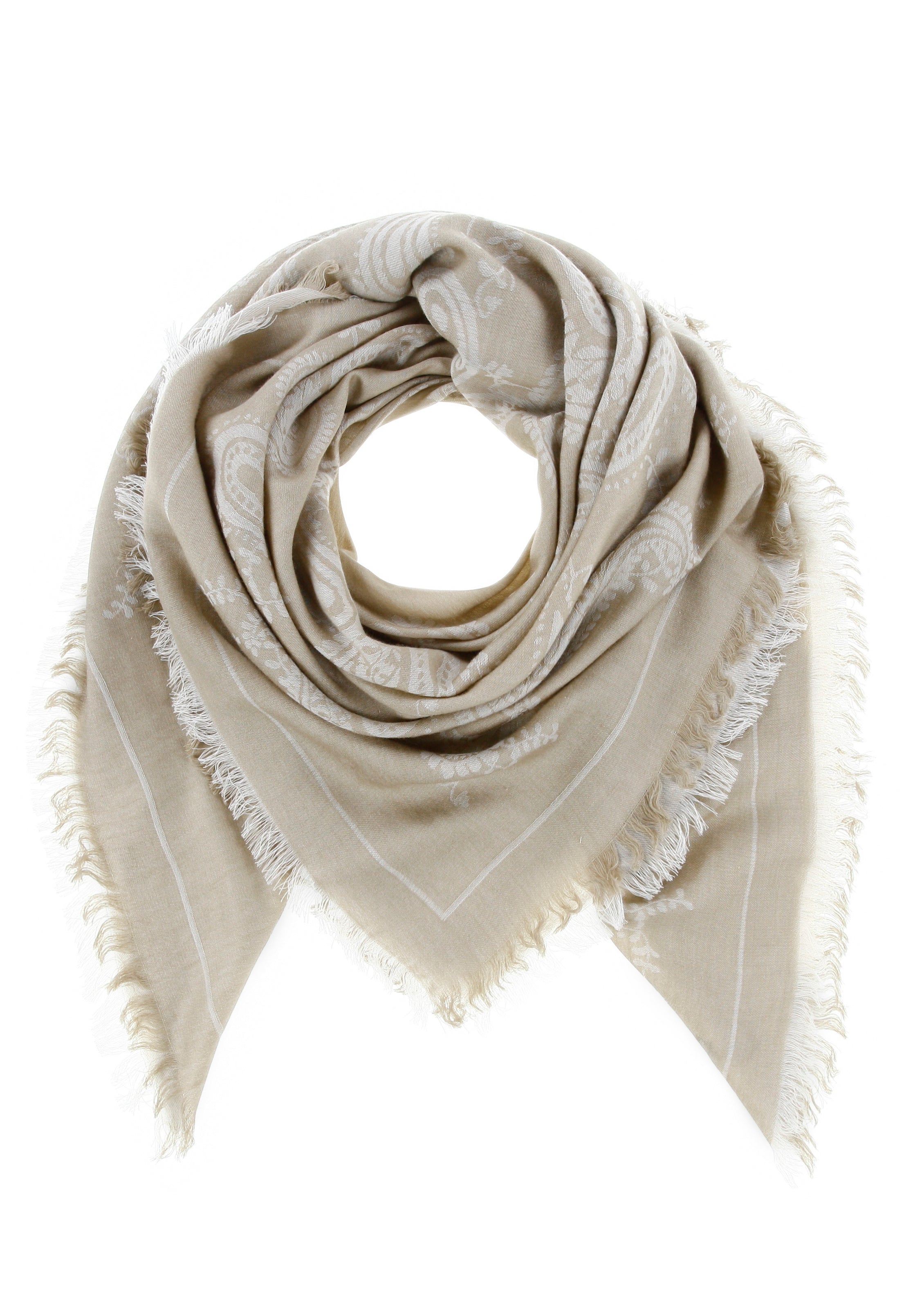 Veda-naisten neliön muotoinen kaulahuivi beige - Lasessor