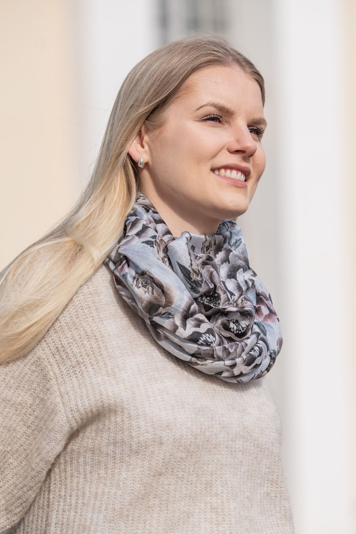 Hanae Silk Infinity Scarf