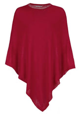 Product image of Juolas Poncho in red from front