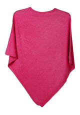 Image of Juolas Poncho in color pink from front