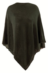 Product image of Juolas Poncho in olive from front