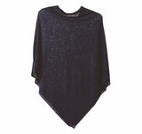 Product image of Juolas Poncho in dark blue from front