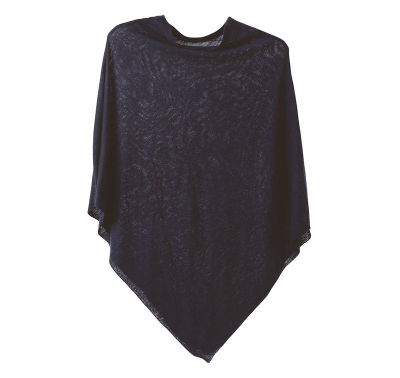 Product image of Juolas Poncho in dark blue from front