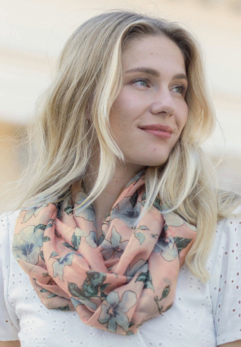 Leila -silk loop scarf 