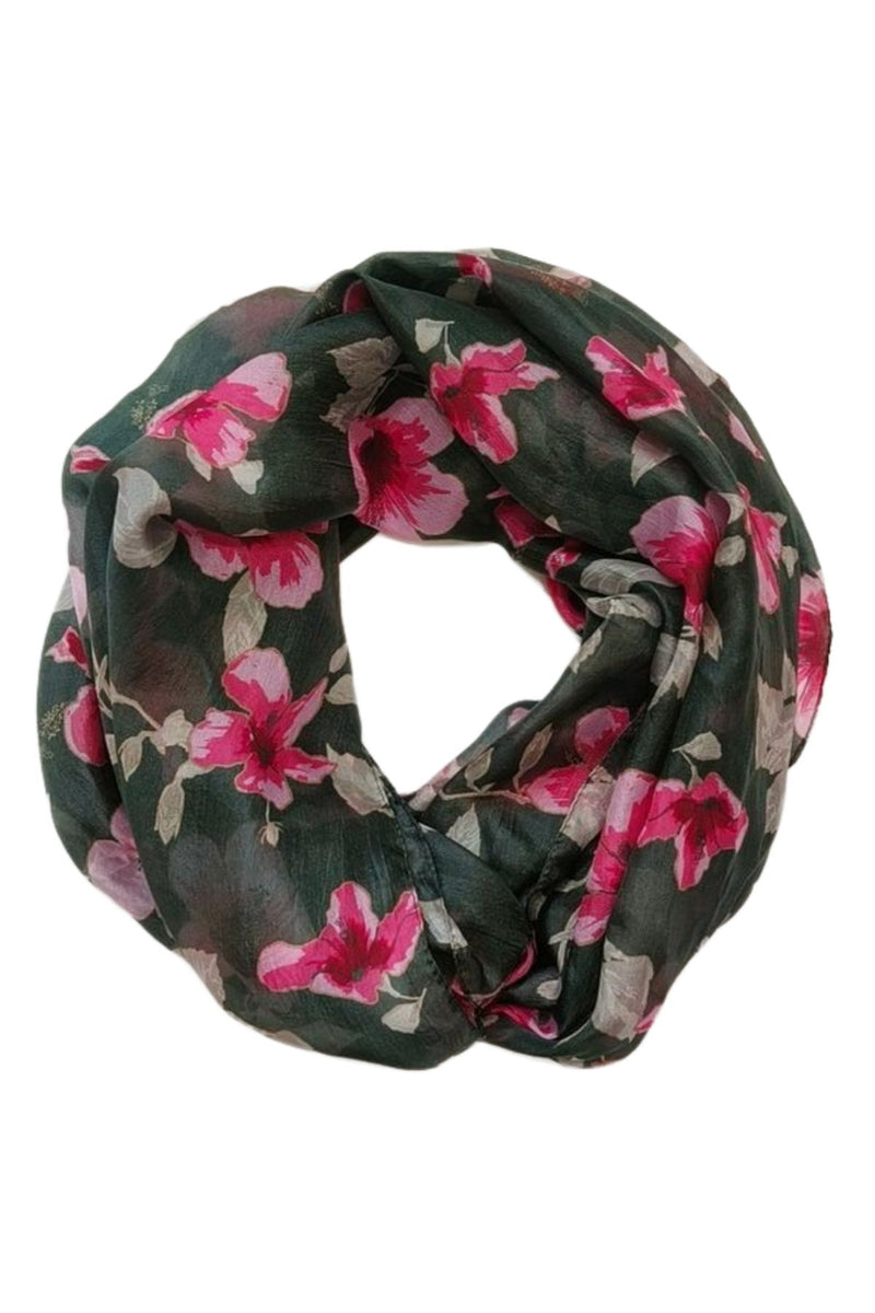 Leila -silk loop scarf 