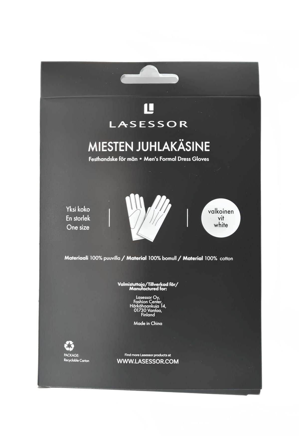 Miesten juhlakäsine lahjapakkauksessa - Lasessor La