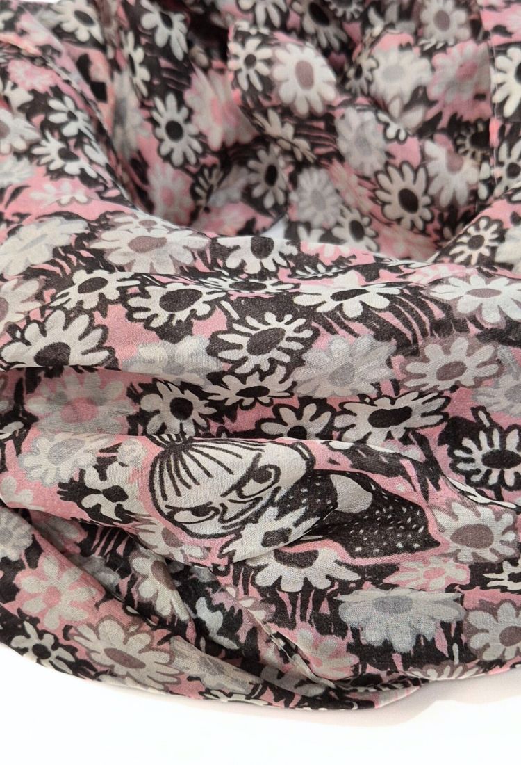 Moomin Little My silk loop scarf 70x80cm