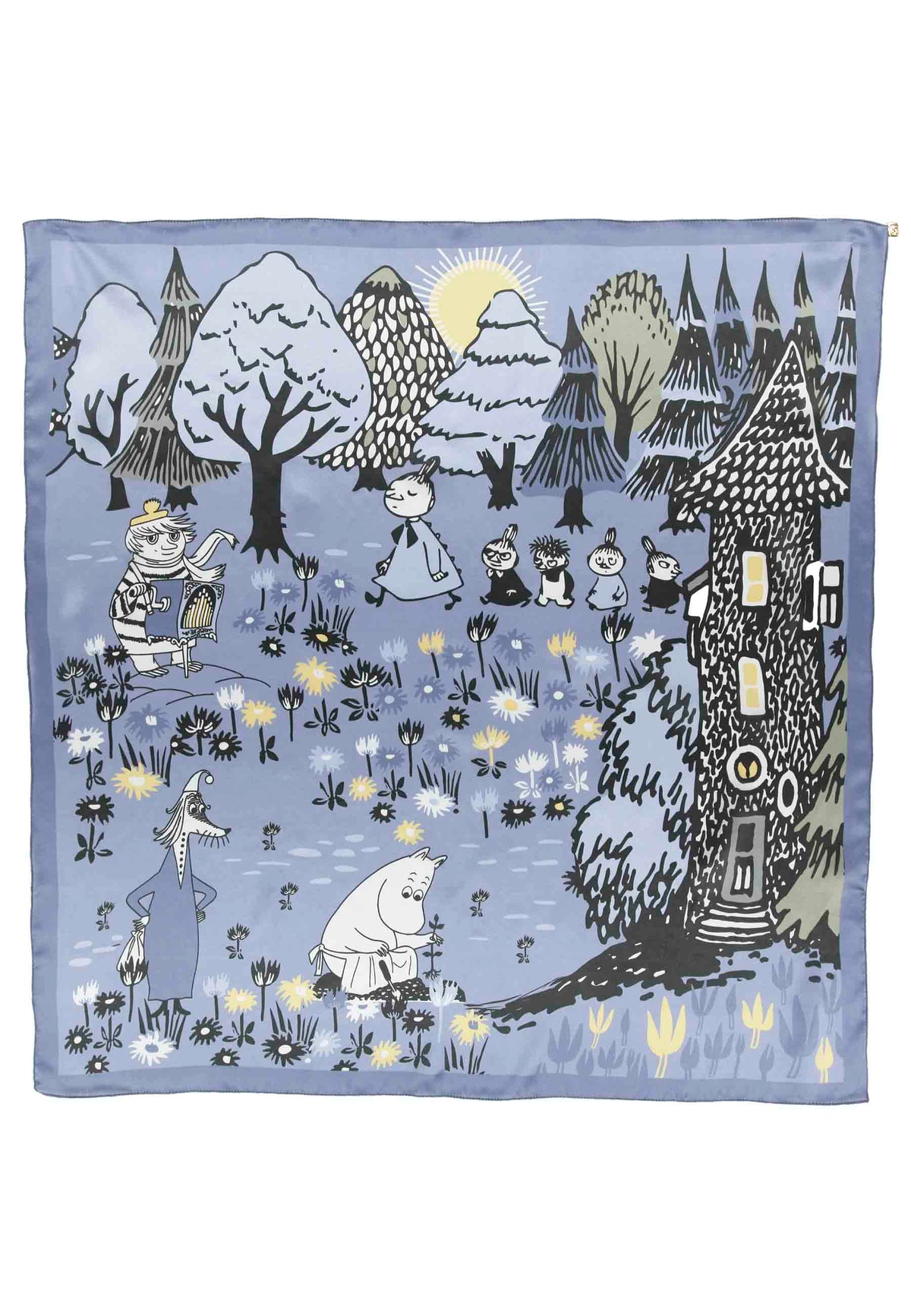 Silkkihuivi 80 x 80 cm – omakuosi, kuvitettu