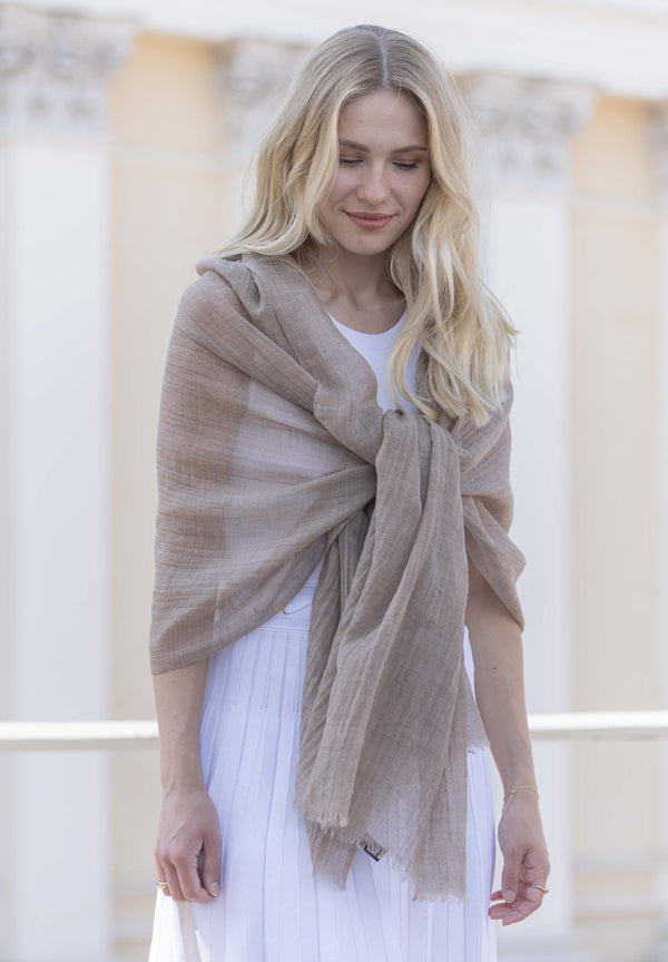 Parice silk wool scarf