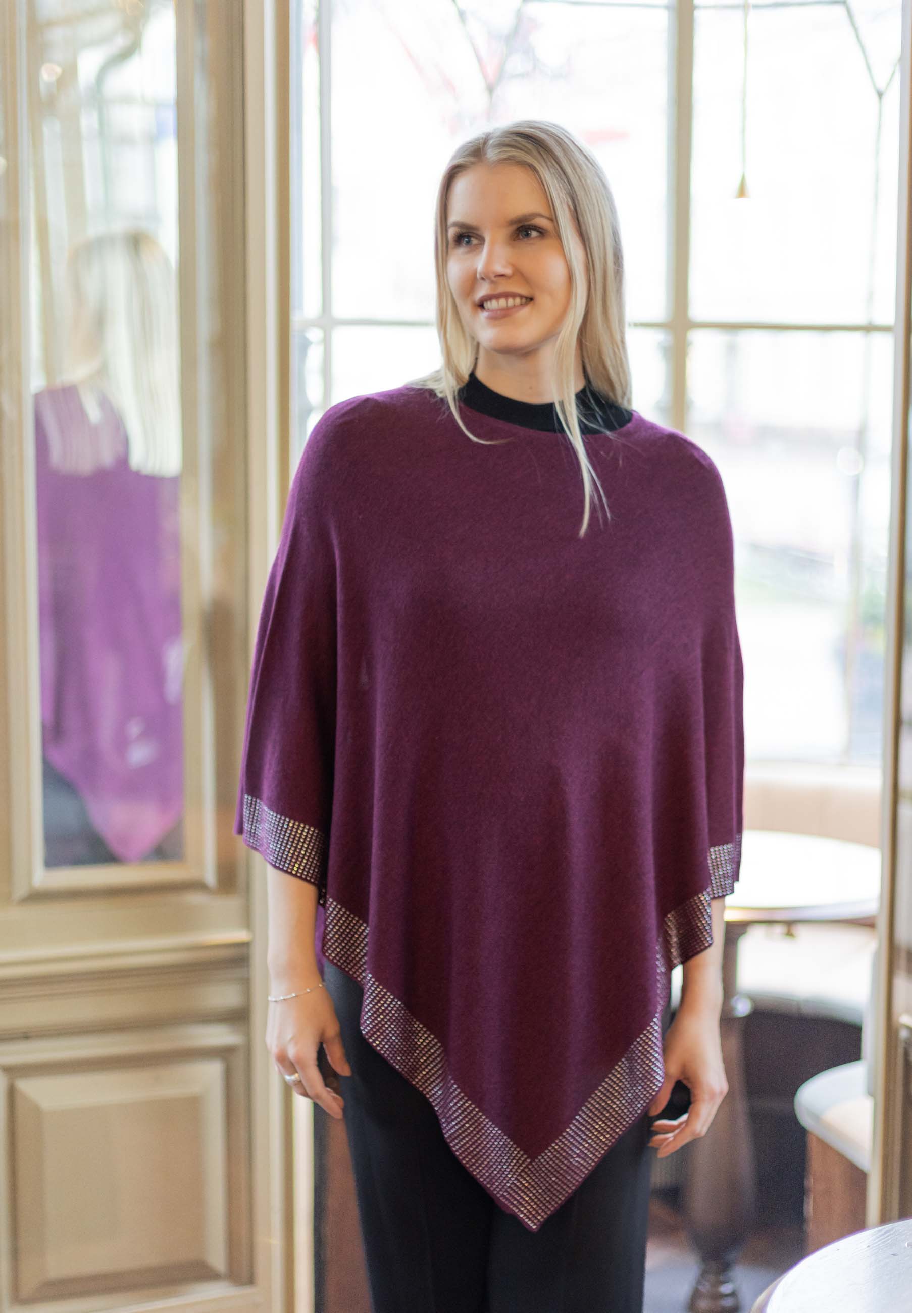 AW26 Ramona – rhinestone poncho