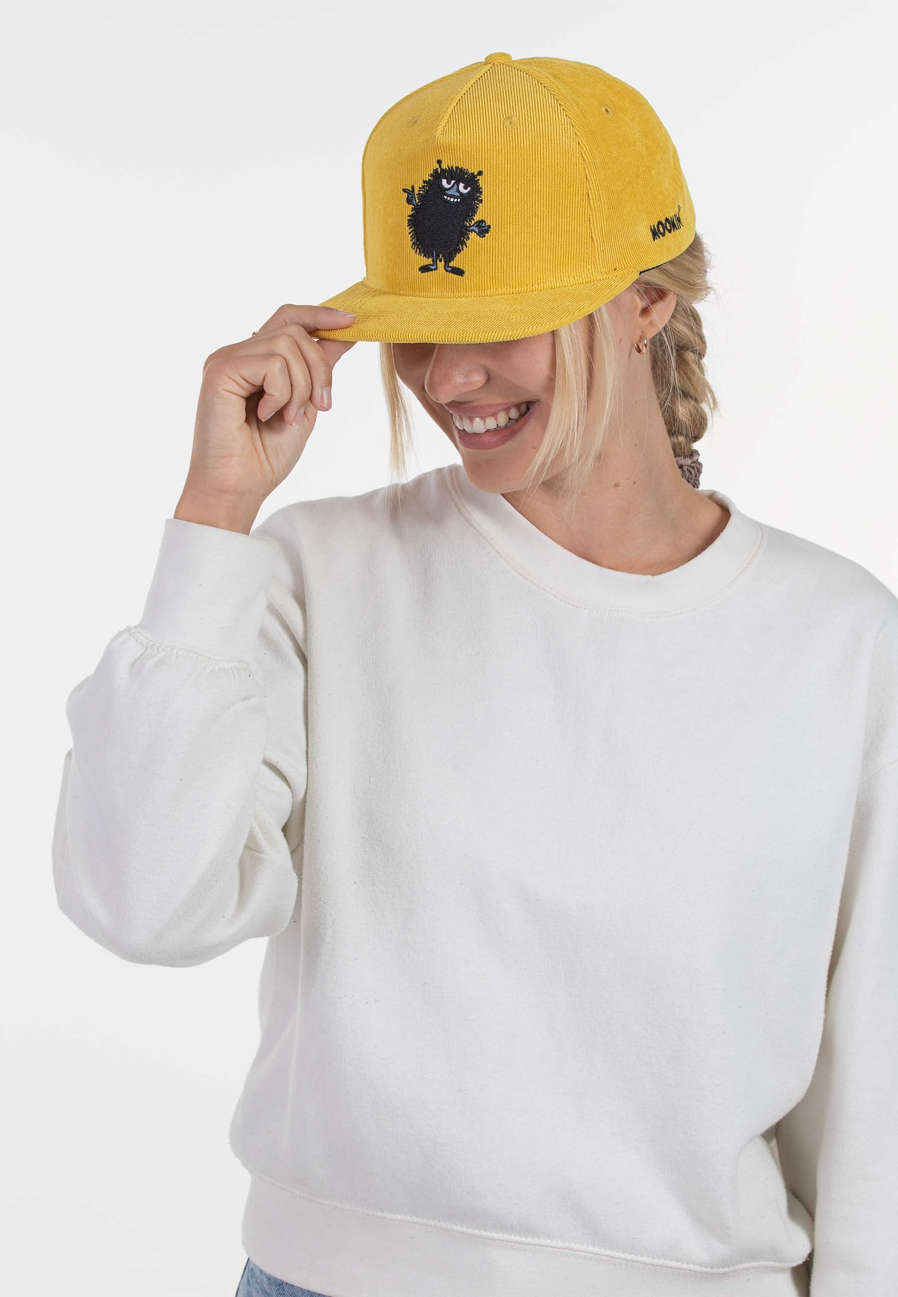 Muumi sametti lippis Keltainen Haisuli C3
