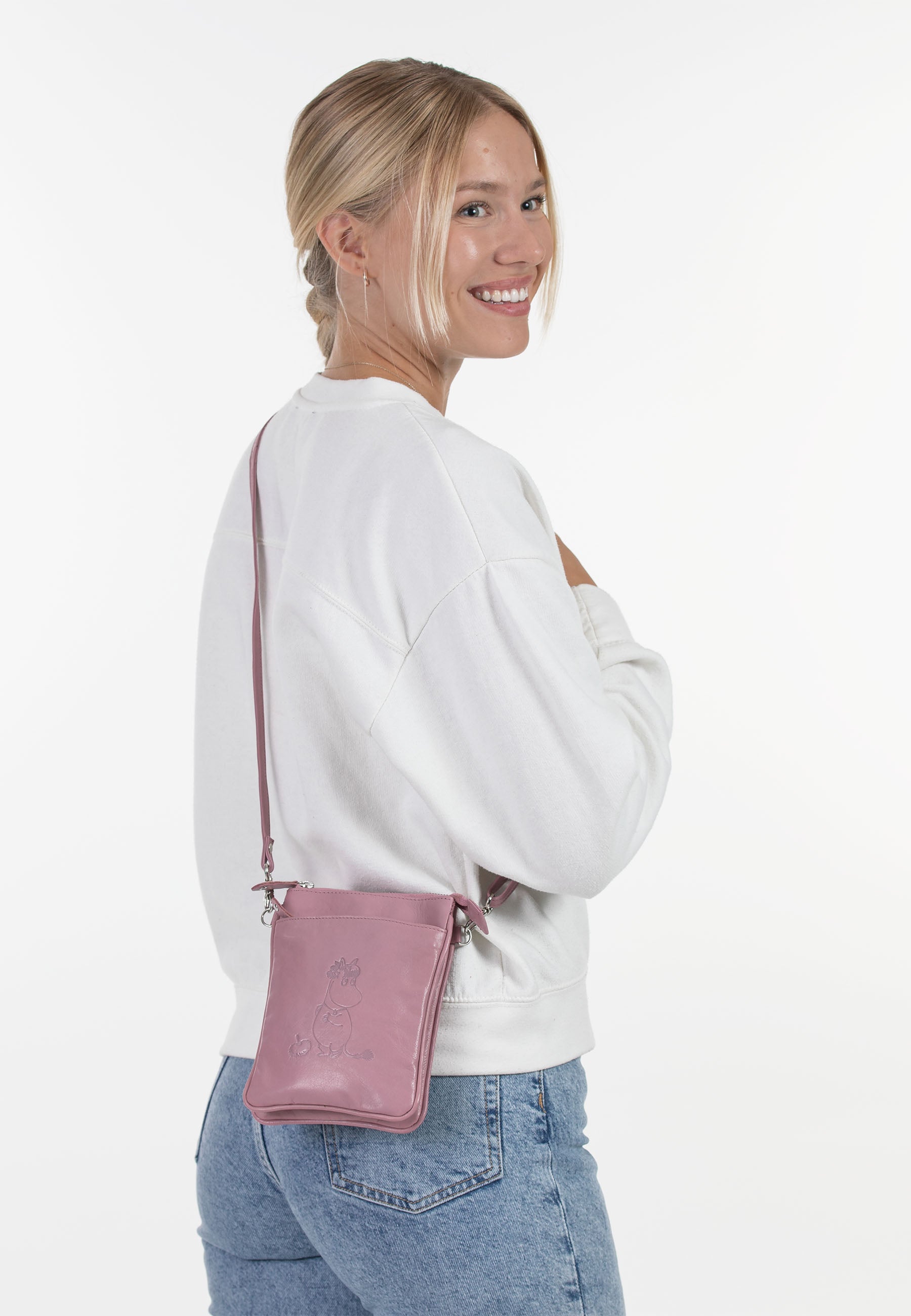 Muumi nahka puhelin lompakko Niiskuneiti Rose B2
