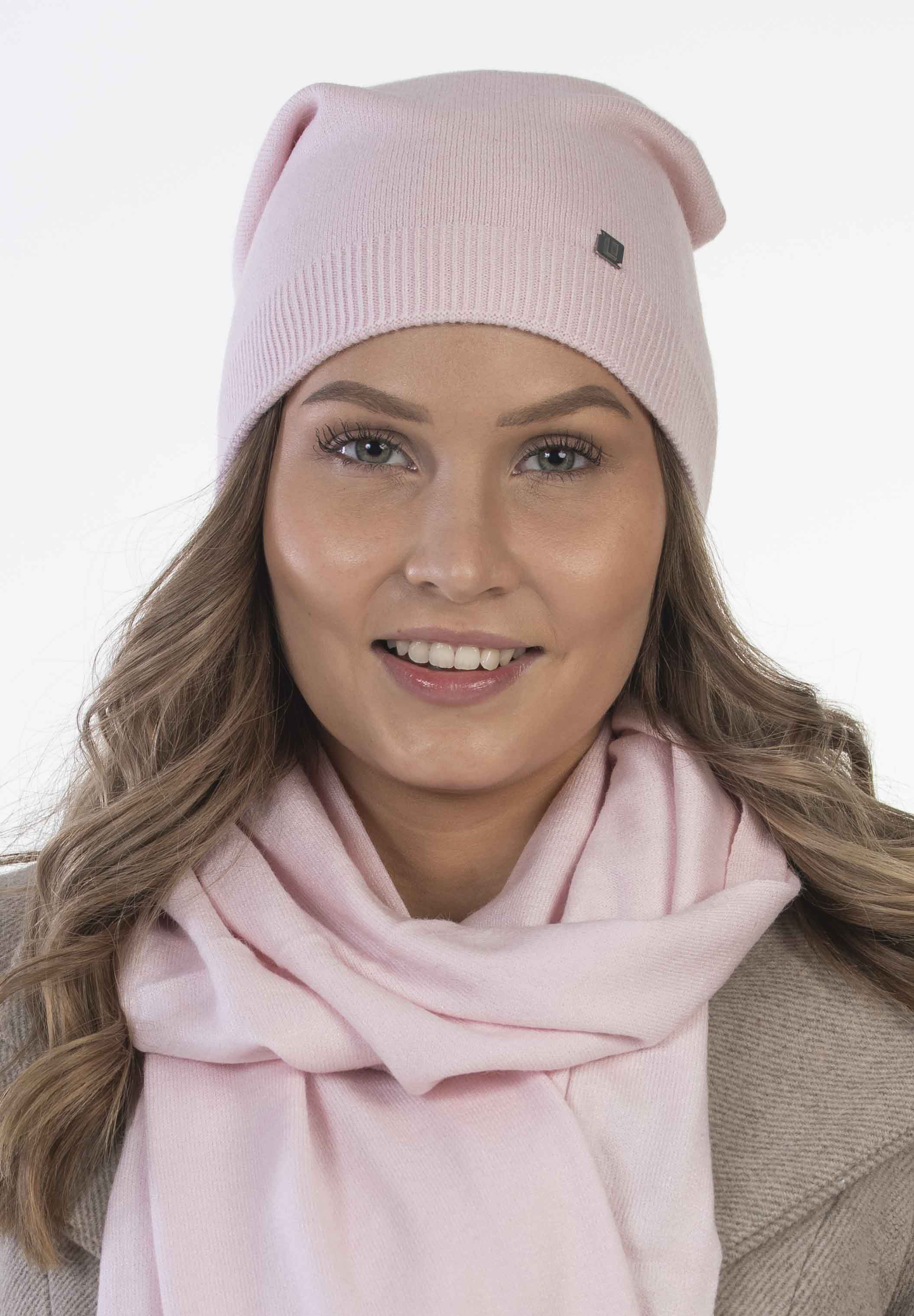 Enna beanie pipo vaalea roosa edestä asuste päähine kotimainen asuste lasessor
