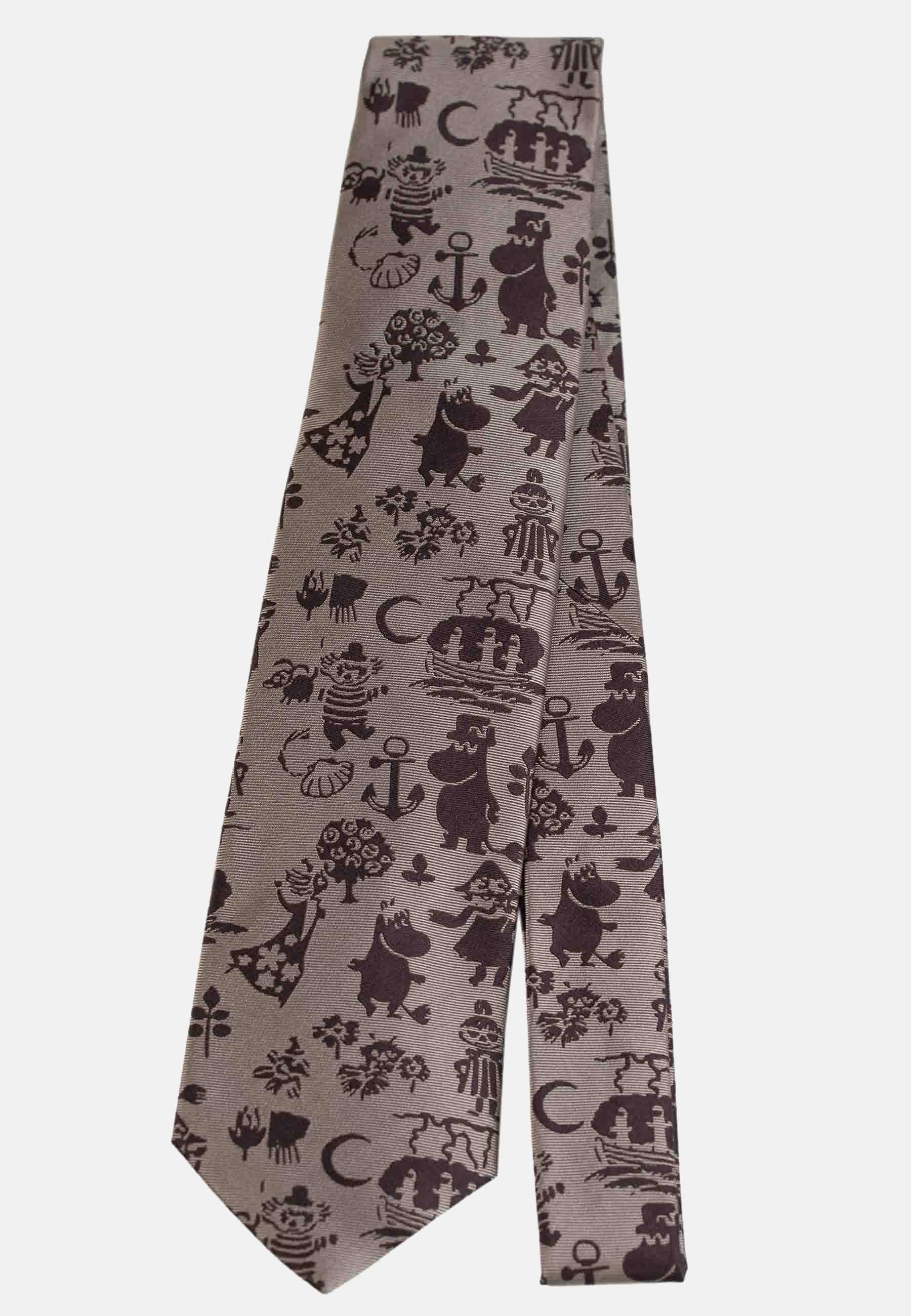 Kudottu Muumi silkkisolmio taupe