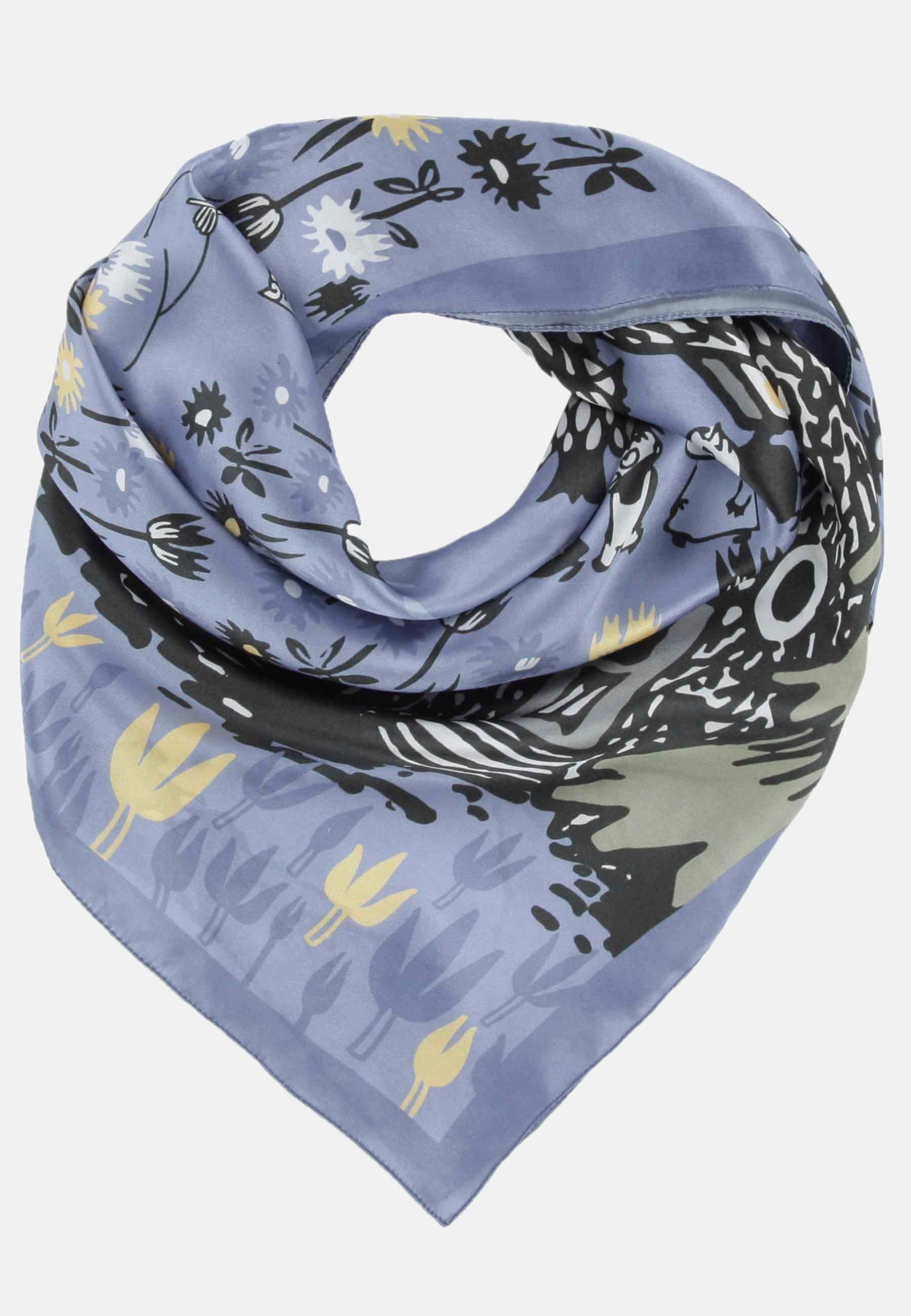 Muumitalo silkkihuivi 550 sininen 02kopio
