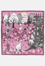 Muumitalo silkkihuivi 728 rosa 01