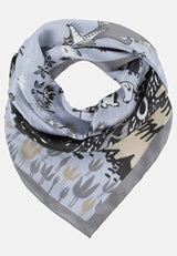 Muumitalo silkkihuivi harmaa 02